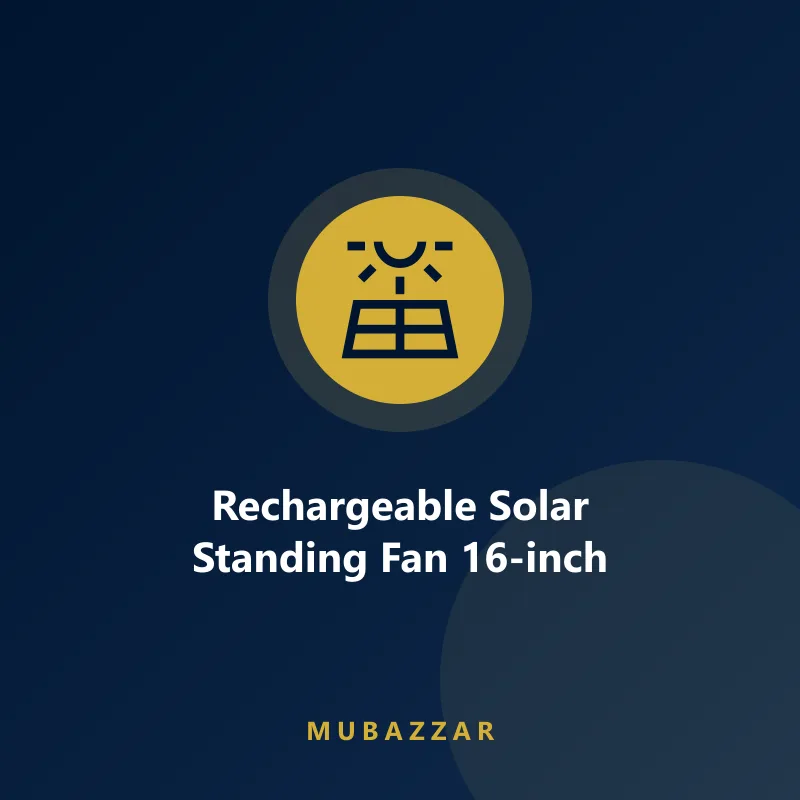 Rechargeable solar standing fan