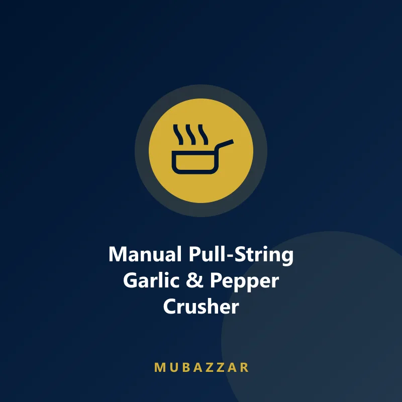 Pull string garlic crusher